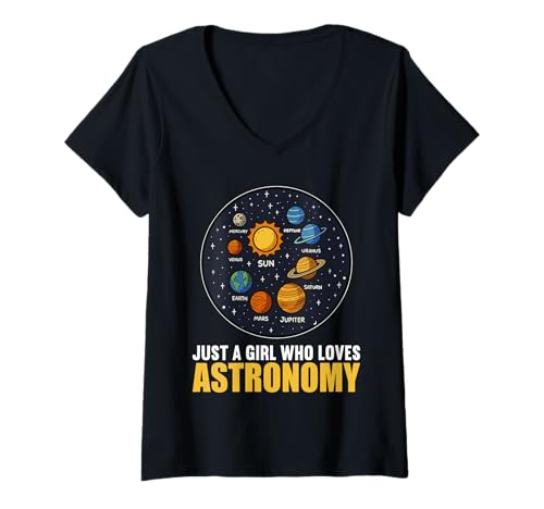 Damen Astronomie Hobby lustiges Astronomie T-Shirt mit V-Ausschnitt Damen Astronomie Hobby lustiges Astronomie T-Shirt mit V-Ausschnitt von Lustiger Astronomie Spruch Shop