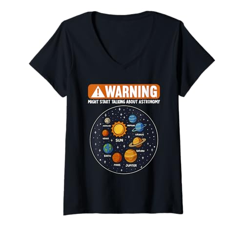 Damen Astronomie Hobby lustiges Astronomie T-Shirt mit V-Ausschnitt Damen Astronomie Hobby lustiges Astronomie T-Shirt mit V-Ausschnitt von Lustiger Astronomie Spruch Shop