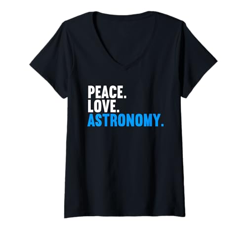 Damen Astronomie Hobby lustiges Astronomie T-Shirt mit V-Ausschnitt von Lustiger Astronomie Spruch Shop