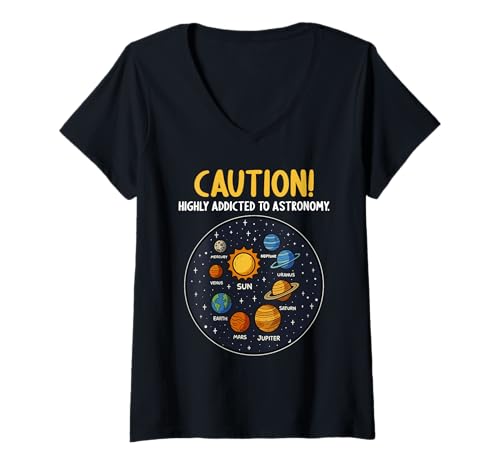Damen Astronomie Hobby lustiges Astronomie T-Shirt mit V-Ausschnitt Damen Astronomie Hobby lustiges Astronomie T-Shirt mit V-Ausschnitt von Lustiger Astronomie Spruch Shop