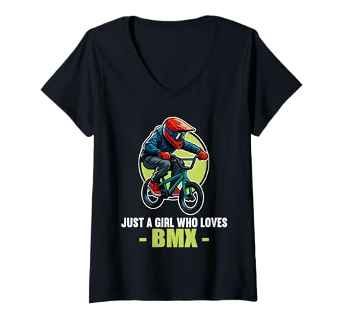 Damen BMX Hobby lustiges BMX T-Shirt mit V-Ausschnitt Damen BMX Hobby lustiges BMX T-Shirt mit V-Ausschnitt von Lustiger BMX Spruch Shop