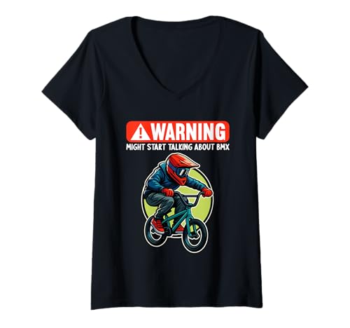 Damen BMX Hobby lustiges BMX T-Shirt mit V-Ausschnitt Damen BMX Hobby lustiges BMX T-Shirt mit V-Ausschnitt von Lustiger BMX Spruch Shop