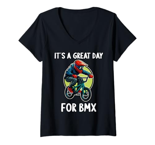 Damen BMX Hobby lustiges BMX T-Shirt mit V-Ausschnitt Damen BMX Hobby lustiges BMX T-Shirt mit V-Ausschnitt von Lustiger BMX Spruch Shop
