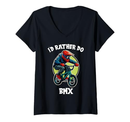 Damen BMX Hobby lustiges BMX T-Shirt mit V-Ausschnitt Damen BMX Hobby lustiges BMX T-Shirt mit V-Ausschnitt von Lustiger BMX Spruch Shop