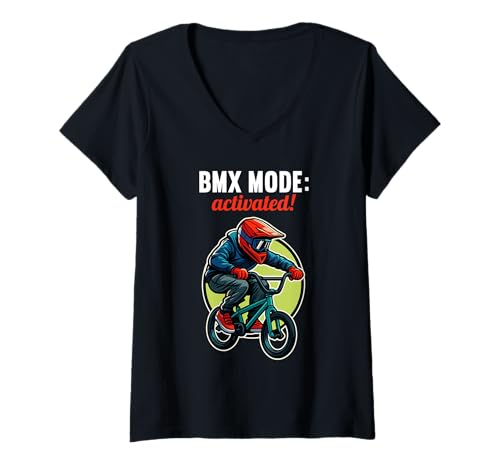 Damen BMX Hobby lustiges BMX T-Shirt mit V-Ausschnitt Damen BMX Hobby lustiges BMX T-Shirt mit V-Ausschnitt von Lustiger BMX Spruch Shop