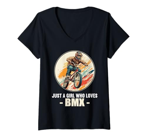Damen BMX Hobby lustiges BMX T-Shirt mit V-Ausschnitt Damen BMX Hobby lustiges BMX T-Shirt mit V-Ausschnitt von Lustiger BMX Spruch Shop