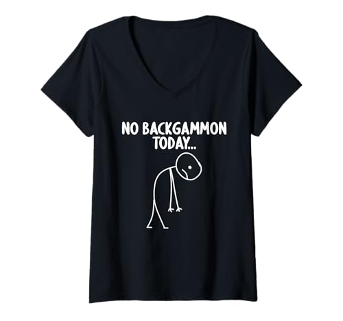 Damen Backgammon Hobby lustiges Backgammon T-Shirt mit V-Ausschnitt Damen Backgammon Hobby lustiges Backgammon T-Shirt mit V-Ausschnitt von Lustiger Backgammon Spruch Shop