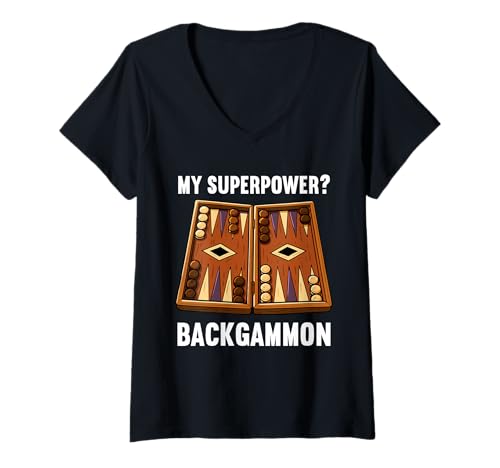 Damen Backgammon Hobby lustiges Backgammon T-Shirt mit V-Ausschnitt Damen Backgammon Hobby lustiges Backgammon T-Shirt mit V-Ausschnitt von Lustiger Backgammon Spruch Shop