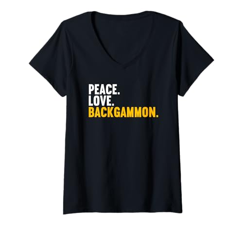 Damen Backgammon Hobby lustiges Backgammon T-Shirt mit V-Ausschnitt Damen Backgammon Hobby lustiges Backgammon T-Shirt mit V-Ausschnitt von Lustiger Backgammon Spruch Shop