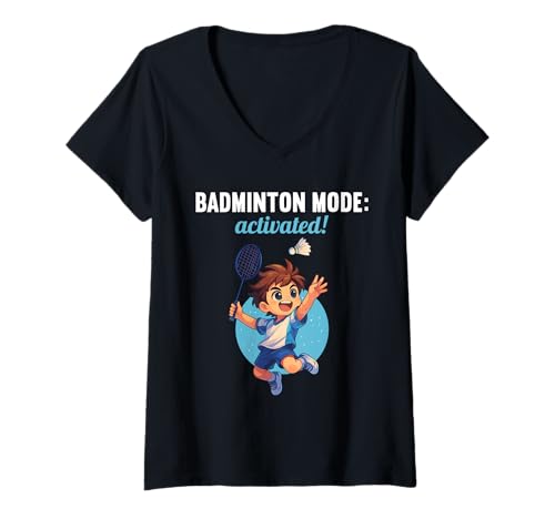 Damen Badminton Hobby lustiges Badminton T-Shirt mit V-Ausschnitt Damen Badminton Hobby lustiges Badminton T-Shirt mit V-Ausschnitt von Lustiger Badminton Spruch Shop