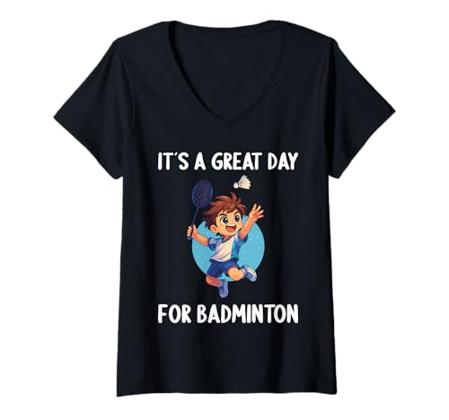 Damen Badminton Hobby lustiges Badminton T-Shirt mit V-Ausschnitt Damen Badminton Hobby lustiges Badminton T-Shirt mit V-Ausschnitt von Lustiger Badminton Spruch Shop