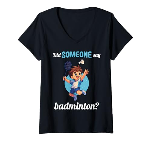 Damen Badminton Hobby lustiges Badminton T-Shirt mit V-Ausschnitt Damen Badminton Hobby lustiges Badminton T-Shirt mit V-Ausschnitt von Lustiger Badminton Spruch Shop