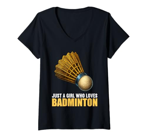 Damen Badminton Hobby lustiges Badminton T-Shirt mit V-Ausschnitt Damen Badminton Hobby lustiges Badminton T-Shirt mit V-Ausschnitt von Lustiger Badminton Spruch Shop