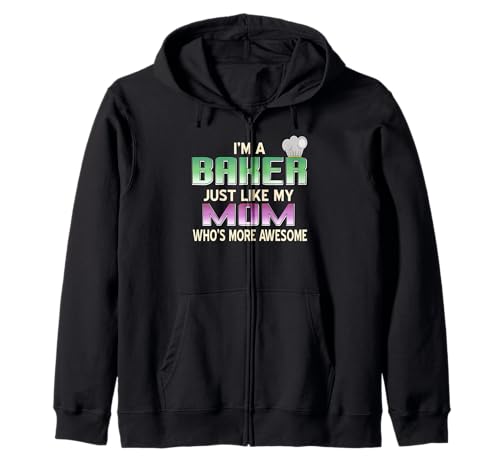 Ich Bin Stolzer Bäcker Wie Mama Nur Cooler Kapuzenjacke von Lustiger Bäckerfamilien Spruch