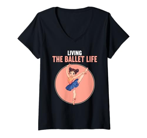 Damen Ballet Hobby lustiges Ballet T-Shirt mit V-Ausschnitt Damen Ballet Hobby lustiges Ballet T-Shirt mit V-Ausschnitt von Lustiger Ballet Spruch Shop