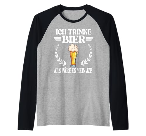 Herren Lustiger Spruch für Biertrinker Party Arbeit Büro Freizeit Raglan Herren Lustiger Spruch für Biertrinker Party Arbeit Büro Freizeit Raglan von Lustiger Biertrinker Spruch | Geschenk Herren