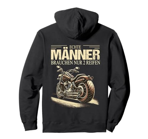 Echte Männer brauchen nur 2 Reifen Rocker Motorrad Pullover Hoodie Echte Männer brauchen nur 2 Reifen Rocker Motorrad Pullover Hoodie von Lustiger Biker Spruch Geschenke für Motorradfahrer