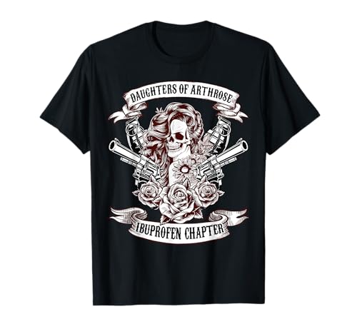 Lustiger Biker Spruch für die alte Frau - Daughters of Arthrose Ibuprofen Chapter Biker Motorradfahrer T-Shirt - Damen - Schwarz - S - Kurzarm - V-Ausschnitt - Polyester 100% - Fun Motorrad T-Shirt Lustiger Biker Spruch für die alte Frau - Daughters of Arthrose Ibuprofen Chapter Biker Motorradfahrer T-Shirt - Damen - Schwarz - S - Kurzarm - V-Ausschnitt - Polyester 100% - Fun Motorrad T-Shirt von Lustiger Biker Spruch für die alte Frau