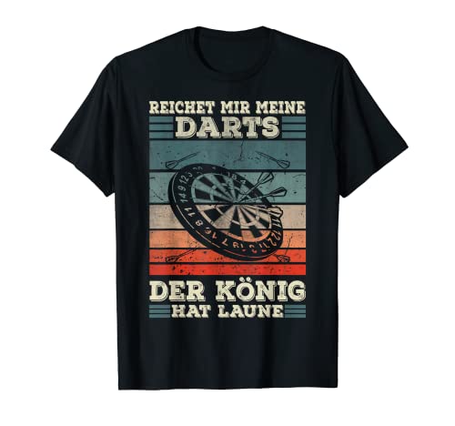 Herren Darts König Dart Fan Lustiger Dart Spieler T-Shirt von Lustiger Dartspieler Spruch Darts Fan