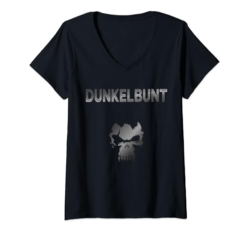 Damen Dunkelbunt - Black Edition - Schwarz ist bunt genug T-Shirt mit V-Ausschnitt von Lustiger Dunkelbunt Sarkasmus Spruch