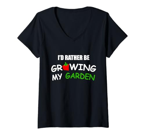Damen Ich würde Lieber Meinen Garten wachsen Lassen T-Shirt mit V-Ausschnitt Damen Ich würde Lieber Meinen Garten wachsen Lassen T-Shirt mit V-Ausschnitt von Lustiger Gamer Garden wachsen