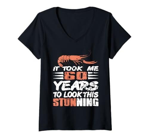 Damen Es brauchte 60 Jahre um so gut auszusehen Witz T-Shirt mit V-Ausschnitt Damen Es brauchte 60 Jahre um so gut auszusehen Witz T-Shirt mit V-Ausschnitt von Lustiger Geburtstagshumor mit Krustentier