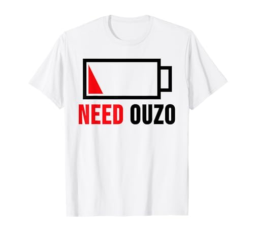 Need Ouzo T-Shirt Griechenland Batterie Schnaps Geschenk T-Shirt Need Ouzo T-Shirt Griechenland Batterie Schnaps Geschenk T-Shirt von Lustiger Griechen Spruch über Alkohol