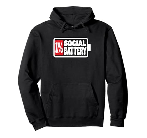 1% Social Battery Sarkastisches Lustiges Herren Damen Pullover Hoodie 1% Social Battery Sarkastisches Lustiges Herren Damen Pullover Hoodie von Lustiger Introvertierter Humor Sarkasmus Humor