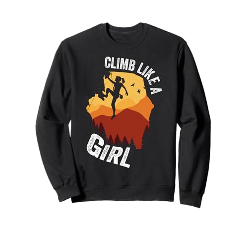 Vintage Kletterabenteuer Kletterer wie EIN Mädchen Klettern Sweatshirt Vintage Kletterabenteuer Kletterer wie EIN Mädchen Klettern Sweatshirt von Lustiger Kletterliebhaber für Frauen