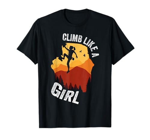 Vintage Kletterabenteuer Kletterer wie EIN Mädchen Klettern T-Shirt Vintage Kletterabenteuer Kletterer wie EIN Mädchen Klettern T-Shirt von Lustiger Kletterliebhaber für Frauen