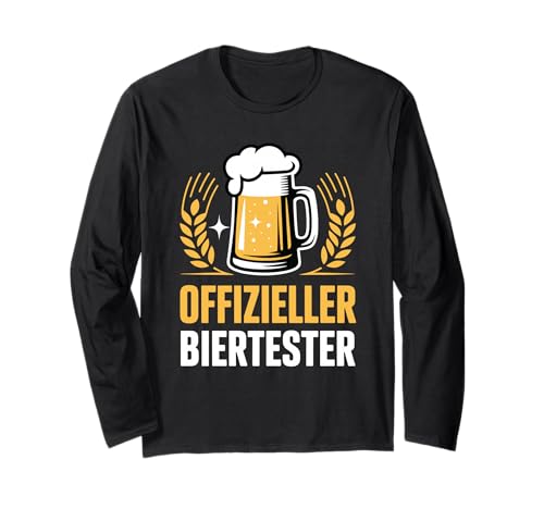 Offizieller Biertester Bier Männer Herren Langarmshirt Offizieller Biertester Bier Männer Herren Langarmshirt von Lustiger Männer Spruch Herren Bier Outfits