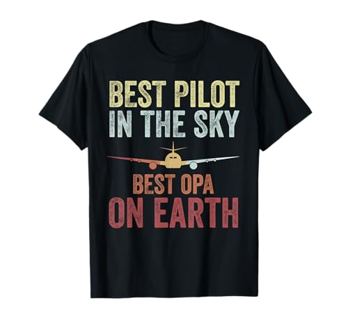 Herren Opa Pilot Lustiger Opa Fliegender Opa Fliegender Opa Pilot T-Shirt von Lustiger Opa Der Mann Der Mythos Der Legendenladen