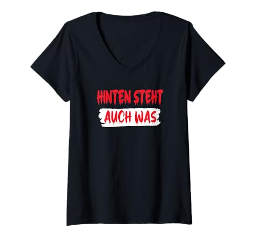 Damen Lustig Spruch Arbeit Hinten Steht auch was - Fun Büro Spaß T-Shirt mit V-Ausschnitt Damen Lustig Spruch Arbeit Hinten Steht auch was - Fun Büro Spaß T-Shirt mit V-Ausschnitt von Lustiger Pinguin Spruch | Geschenk Herren & Damen