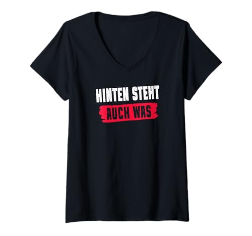 Damen Lustig Spruch Arbeit Hinten Steht auch was - Fun Büro Spaß T-Shirt mit V-Ausschnitt Damen Lustig Spruch Arbeit Hinten Steht auch was - Fun Büro Spaß T-Shirt mit V-Ausschnitt von Lustiger Pinguin Spruch | Geschenk Herren & Damen
