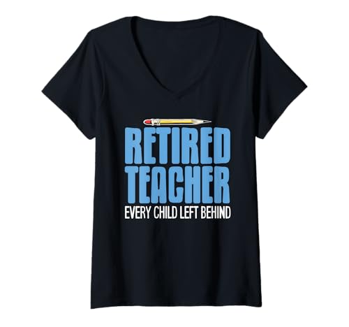 Damen Im Ruhestand Lehrer Alle Kinder Zurückgelassen T-Shirt mit V-Ausschnitt Damen Im Ruhestand Lehrer Alle Kinder Zurückgelassen T-Shirt mit V-Ausschnitt von Lustiger Ruhestand Spruch Pädagoge Schule