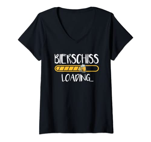 Damen Bierschiss loading. Witziger Spruch Biertrinker T-Shirt mit V-Ausschnitt Damen Bierschiss loading. Witziger Spruch Biertrinker T-Shirt mit V-Ausschnitt von Lustiger Saufurlaub Bier spruch