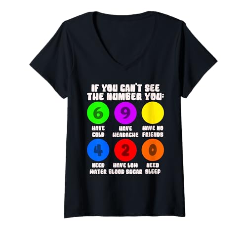 Damen Sehtest - Keine Freunde - Forever Alone - Meme T-Shirt mit V-Ausschnitt Damen Sehtest - Keine Freunde - Forever Alone - Meme T-Shirt mit V-Ausschnitt von Lustiger Sehtest für alle ohne Freunde