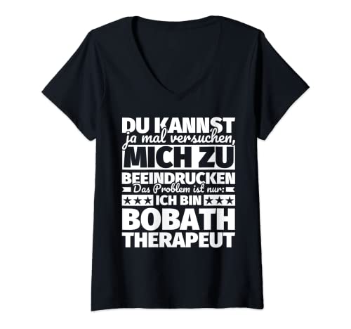 Damen Bobath Therapeut lustig T-Shirt mit V-Ausschnitt Damen Bobath Therapeut lustig T-Shirt mit V-Ausschnitt von Lustiger Spruch Bobath Therapeut