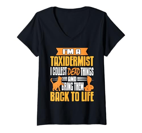 Damen Tote Dinge Wiederbeleben Lustige Berufssache T-Shirt mit V-Ausschnitt von Lustiger Spruch Für Präparatoren