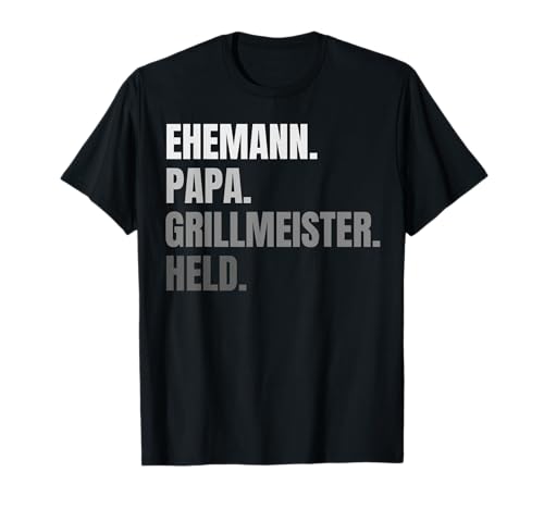 Ehemann Papa Grillmeister Held Herren Vintage Vatertags T-Shirt Ehemann Papa Grillmeister Held Herren Vintage Vatertags T-Shirt von Lustiger Spruch Grillmeister BBQ Grillen für Herre