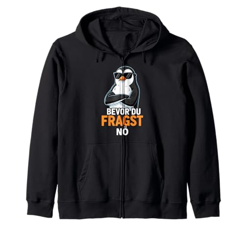 Bevor du fragst Nein süßem Pinguin lustige tshirts männer Kapuzenjacke Bevor du fragst Nein süßem Pinguin lustige tshirts männer Kapuzenjacke von Lustiger Spruch Pinguin-Geschenk für Männer Frauen
