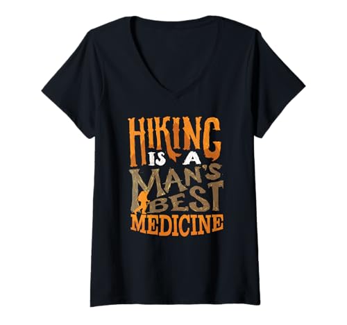 Damen Wandern ist die Beste Heilung für naturliebende Männer T-Shirt mit V-Ausschnitt Damen Wandern ist die Beste Heilung für naturliebende Männer T-Shirt mit V-Ausschnitt von Lustiger Spruch Wandern Natur Abenteuer Fan