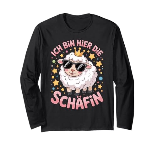 Ich Bin Hier die Schäfin – Lustiger Boss Spruch für Frauen Langarmshirt Ich Bin Hier die Schäfin – Lustiger Boss Spruch für Frauen Langarmshirt von Lustiger Spruch für Frauen in Führungsrollen