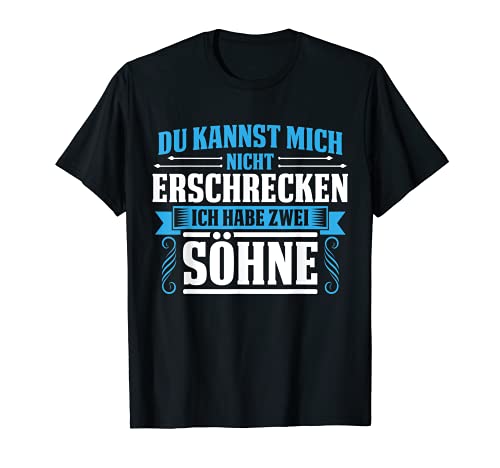 Herren Vater von zwei Söhnen Papa Sohn Vatertag T-Shirt Herren Vater von zwei Söhnen Papa Sohn Vatertag T-Shirt von Lustiger Spruch für den besten Vater Geschenk