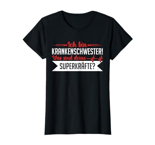 Krankenschwester deine Superkräfte Tante Mama Muttertag T-Shirt von Lustiger Sprüche & Geschenke Krankenschwestern