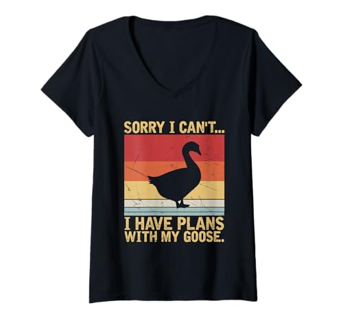 Damen lustiges sarkastisches Tier Zitat ironisch T-Shirt mit V-Ausschnitt von Lustiger Tier Spruch, Lustig sarkastisch