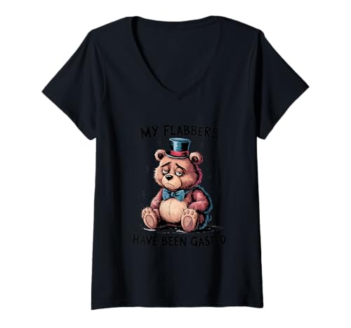 Damen lustiges sarkastisches Tier Zitat ironisches Design T-Shirt mit V-Ausschnitt von Lustiger Tier Spruch, Lustig sarkastisch
