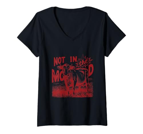 Damen lustiges sarkastisches Tier Hund Zitat ironisch T-Shirt mit V-Ausschnitt von Lustiger Tier Spruch, Lustiger Hund sarkastisch