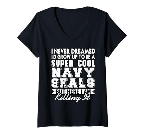 Damen Ich hätte nie gedacht, DASS ich Elitesoldat werde T-Shirt mit V-Ausschnitt von Lustiger Veteranenstil für Elitefans