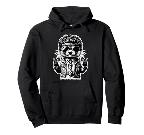 Retro Rock Musik Waschbär Männer Kinder Frauen Lustiges Pullover Hoodie Retro Rock Musik Waschbär Männer Kinder Frauen Lustiges Pullover Hoodie von Lustiger Waschbär Retro Rock Musik